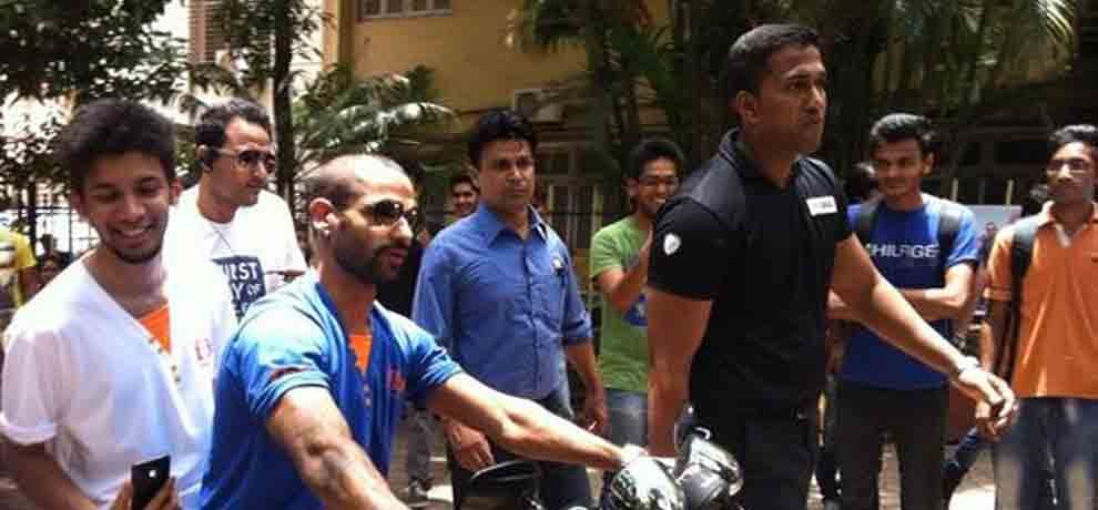 shikhar dhawan driving auto video viral