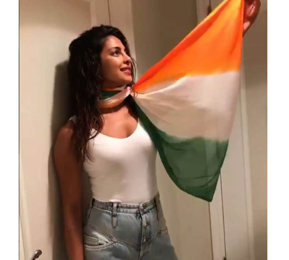 Priyanka Was Called Shameless For Wearing A Tricolour Scarf 