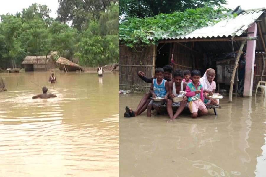 flood takes ten life in awadh in uttar pradesh.