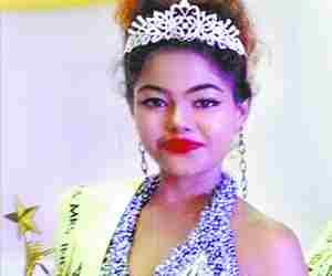 Akhandnagar's daughter runner up of Beauty competition