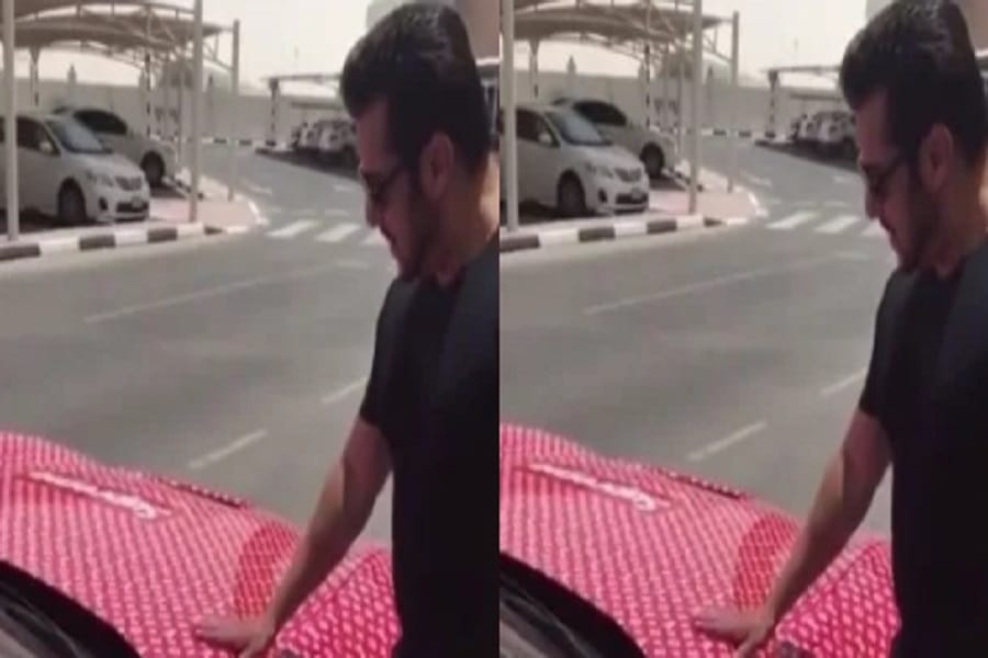 Salman Khan checks out the customised Ferrari in Dubai, Car owner is just 15 years old