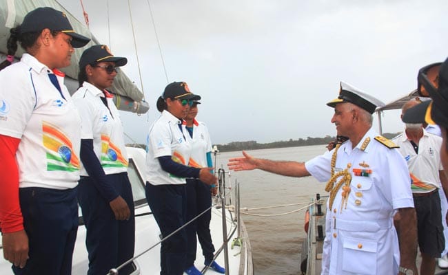 pm modi praised sail around the world all women navy crew