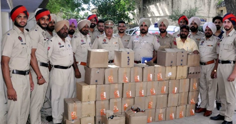 wine smuggling in ambulence at punjab