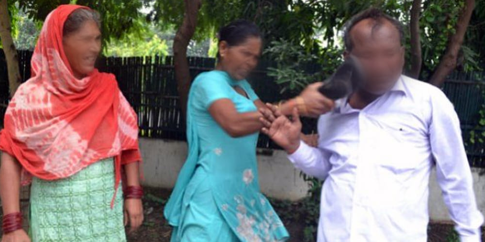 ward member beaten by woman in bharatpur