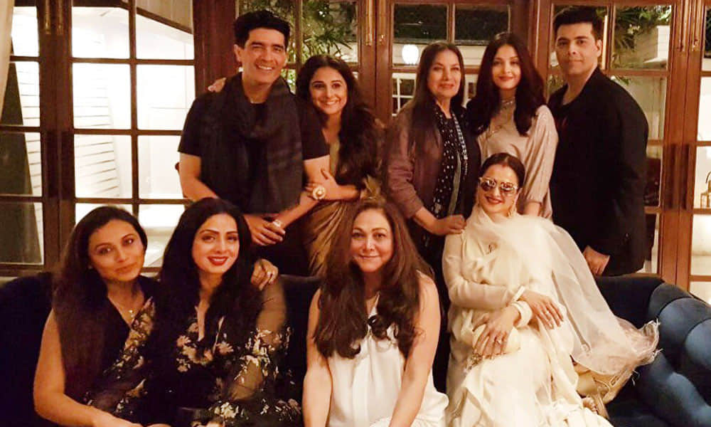 Manish Malhotra Host A Party For Sridevi Birthday Aishwarya Rai Rani Mukherjee Vidya Balan Spotted