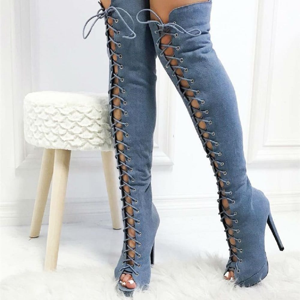 is sara ali khan setting denim  boots fashion trend like kim kardashian
