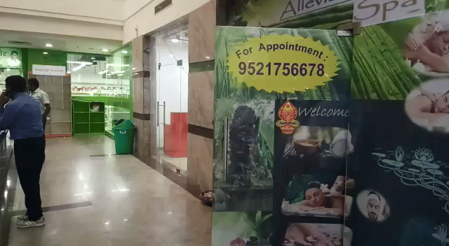 police raid at spa centre in bhiwadi and neemrana