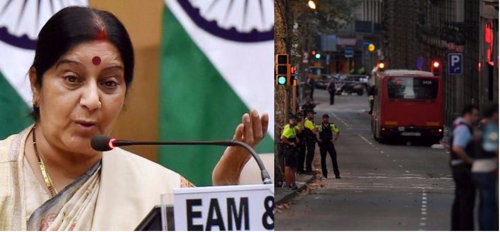 No report of Indian casualty in Barcelona terror attack: External Affairs Minister Sushma Swaraj
