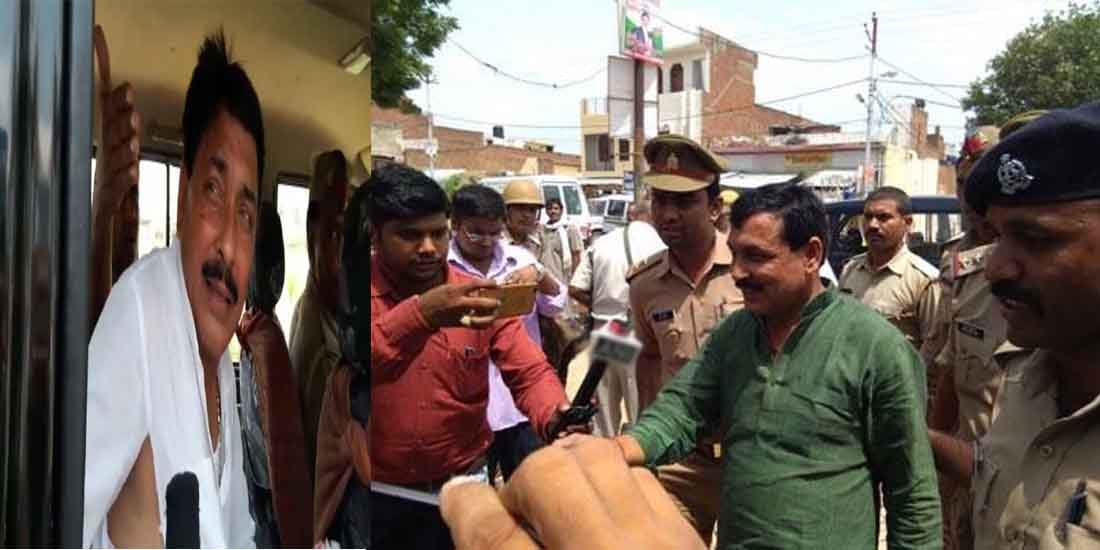 Violent protest against samajwadi party leader Pradeep Yadav arrest in bharthana
