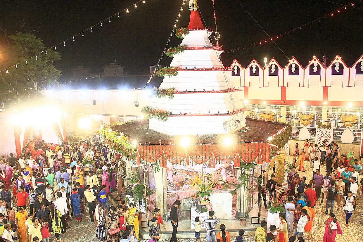 Ekadashi's glee, the temples being lit with lights