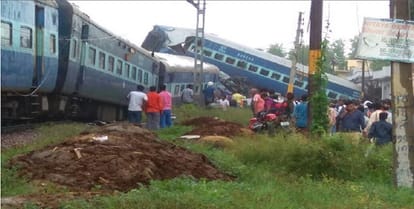 Negligent train accident, twelve trains run through the Kreak track in Khatauli