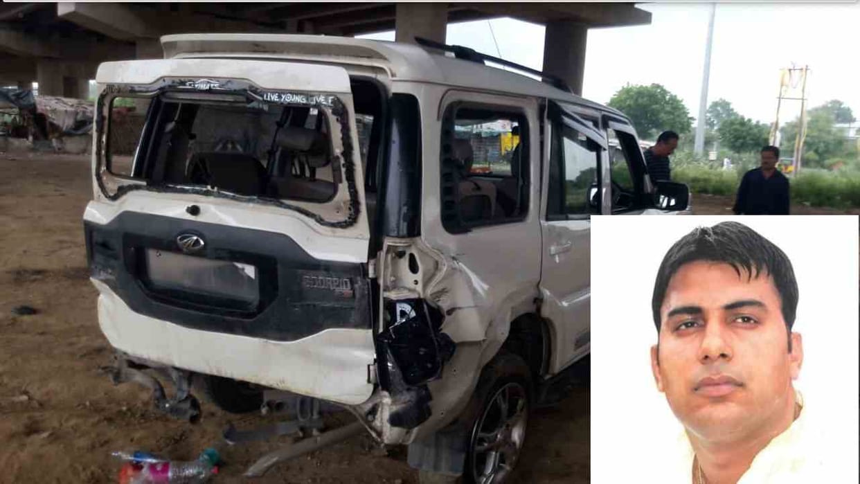 amit jani injured in accident on yamuna expressway in mathura
