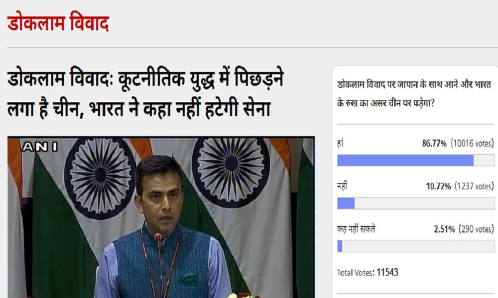 Amar Ujala Poll: Impact will be on china if india and japan will be together