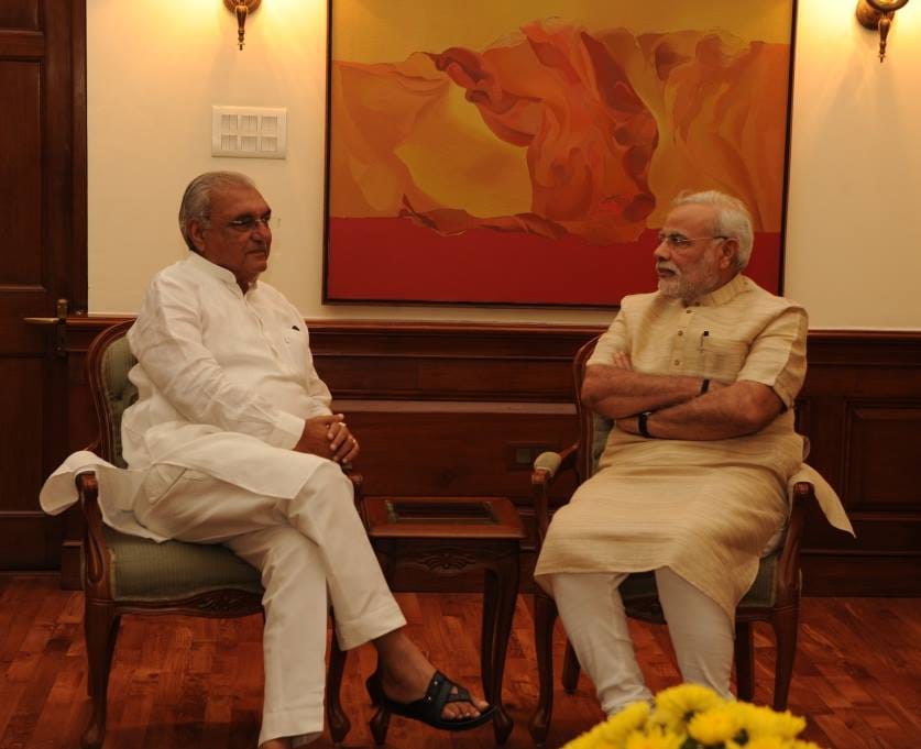 bhupinder singh hooda meet pm narendra modi