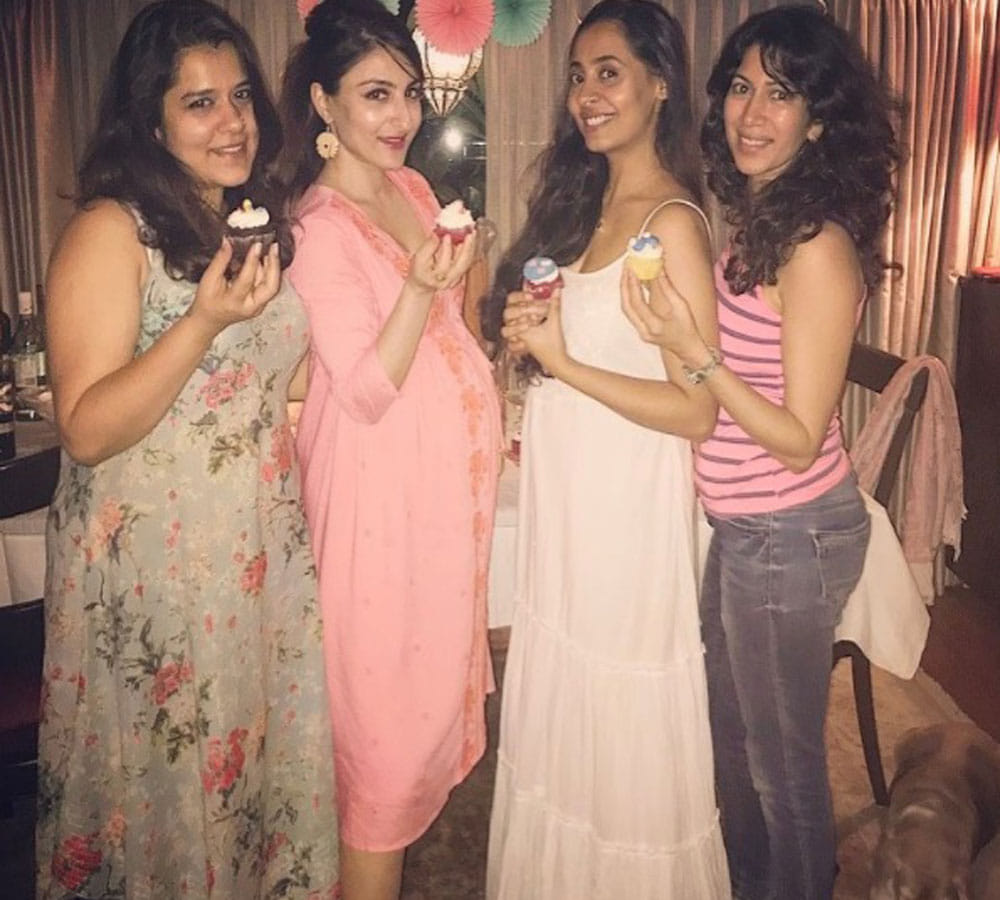 Soha Ali Khan Enjoys Her Baby Shower With Nephew Taimur Ali Khan Kareena Kapoor Karisma Kapoor