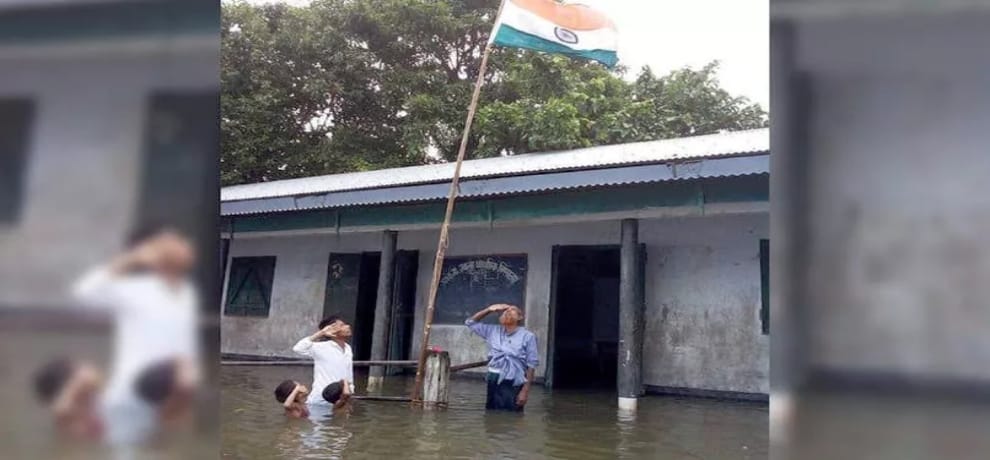 Assam One boy who had hoisting flag 2017 floods His name is missing from NRC final draft