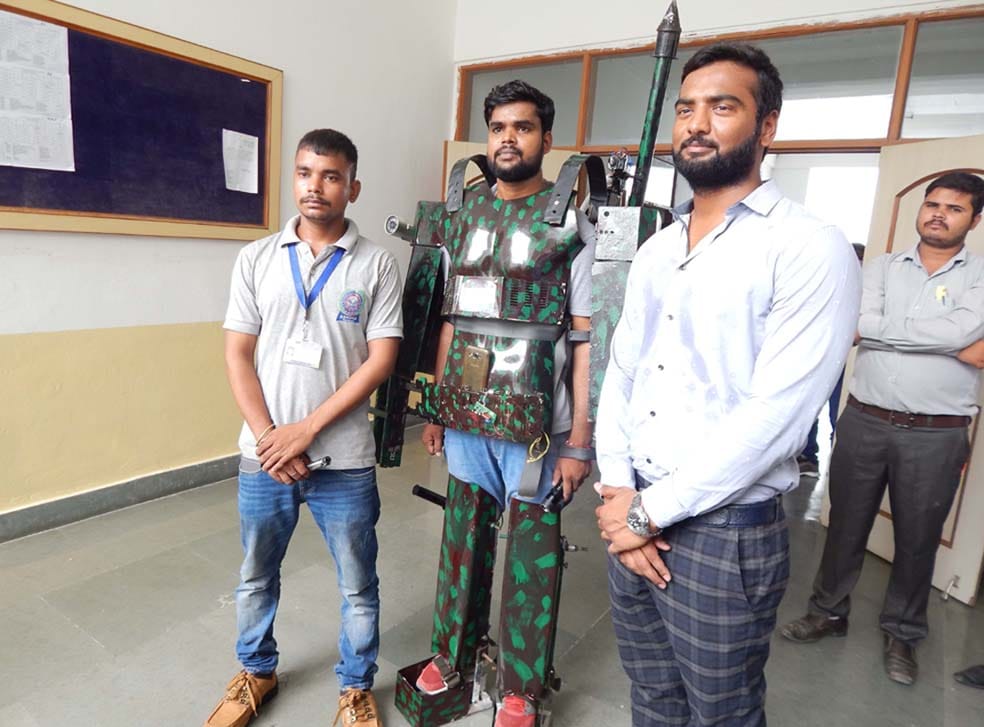 students of ashoka institue make solder suit like iron man