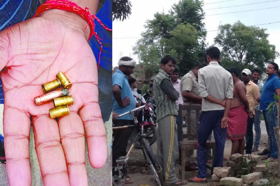 firing on officers of L and t in ambedkarnagar