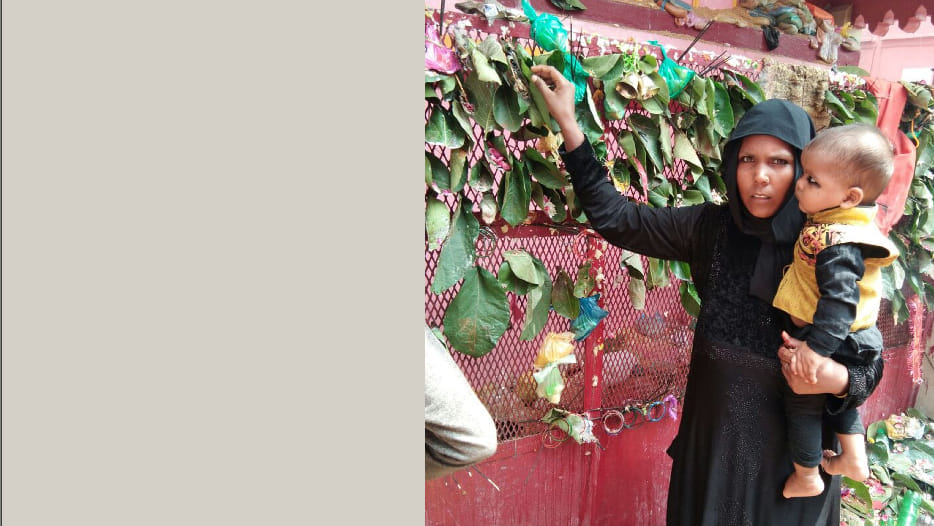 Hindu-Muslims come from distant places in this temple