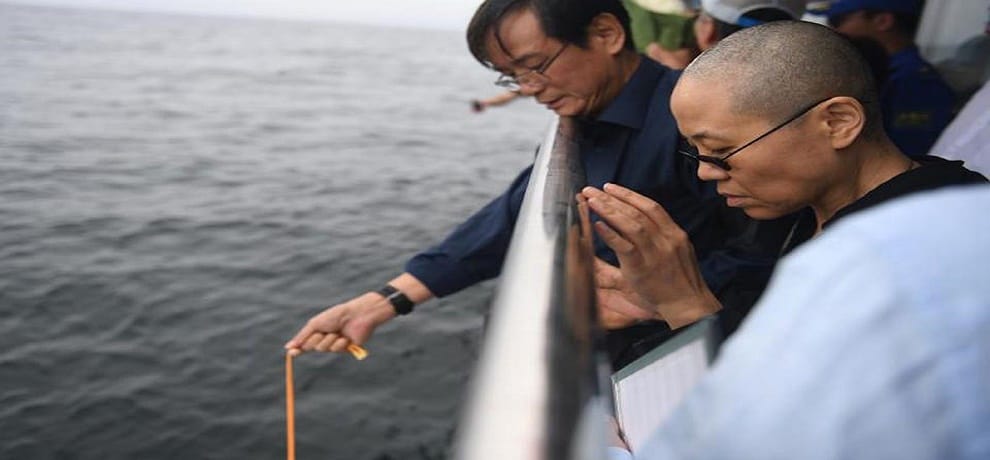 The widow of the Chinese Nobel laureate in the online video
