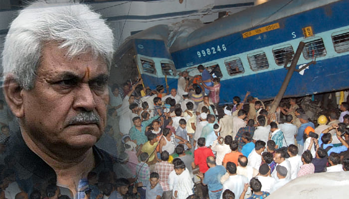 MoS railway manoj sinha misinformed in muzzafarnagar train accident meerut