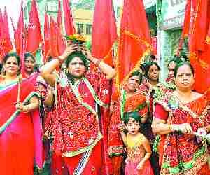 Rani Sati Dadi procession in city