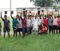 मिल डे मिल बंद होने व जल जमाव पर भड़के ग्रामीण