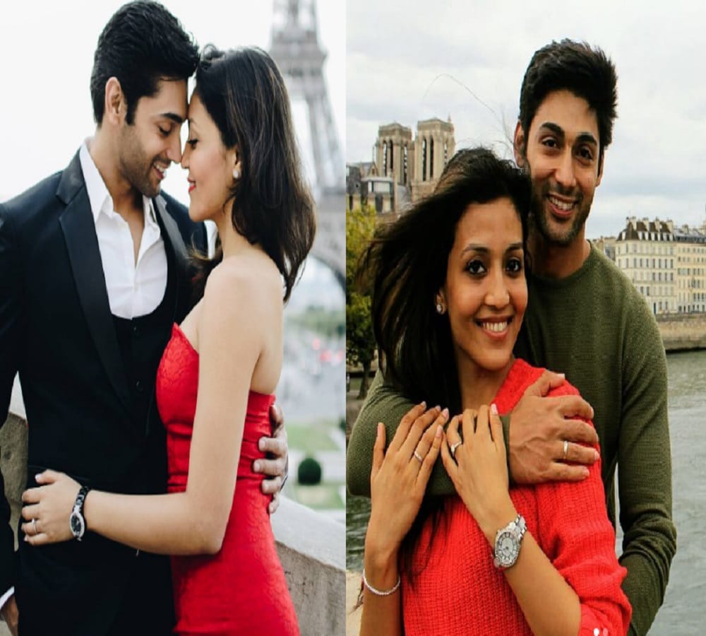 Ruslan Mumtaz and Nirali Mehta romantic photo shoot at Eiffel Tower 