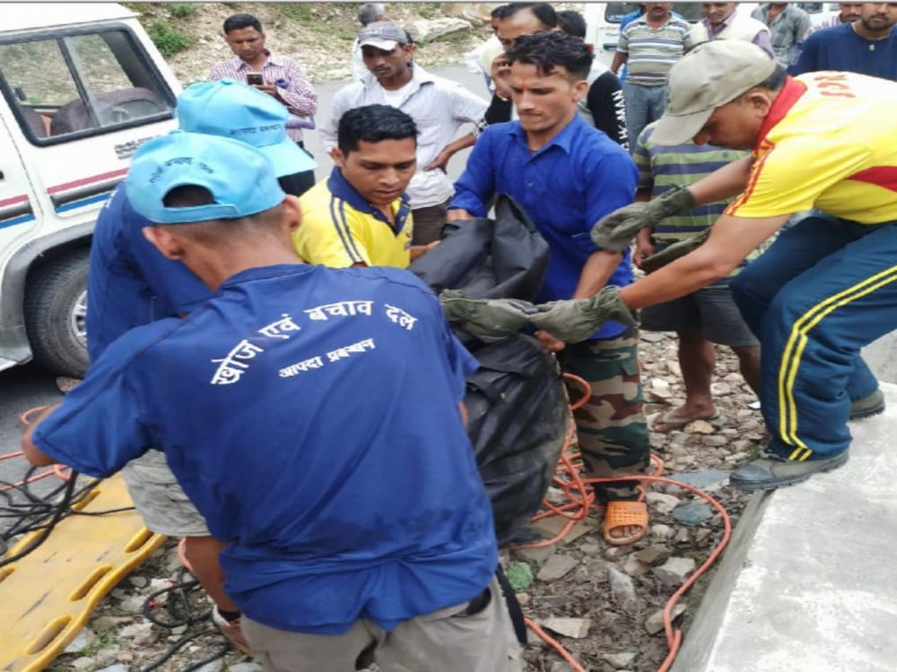 JCB machine collapses in ditch uncle and nephew death