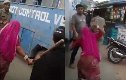 People beat up police in ajmer