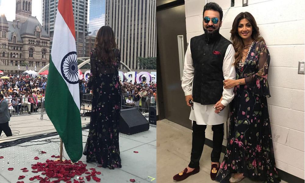 Shilpa Shetty Hoist Flag At The 70th Independence Day Celebrations In Toronto