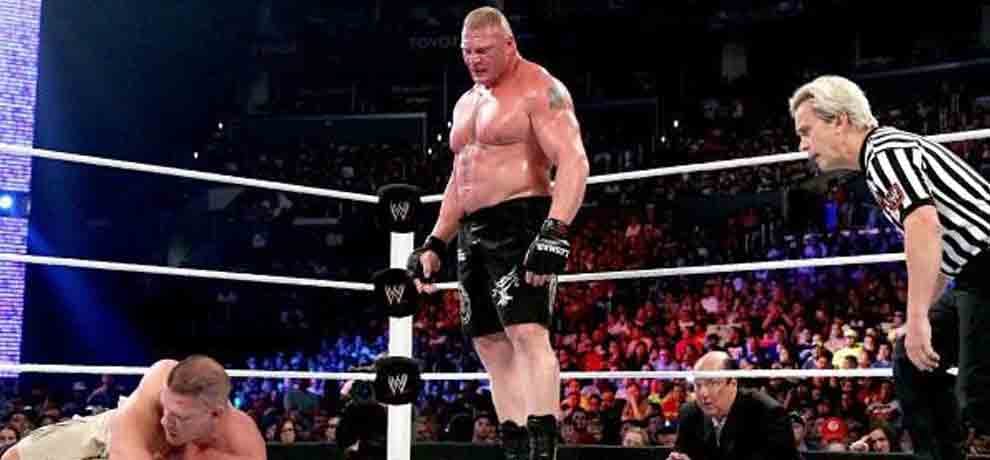 brock lesnar creates history to headline four summerslam pay per view events