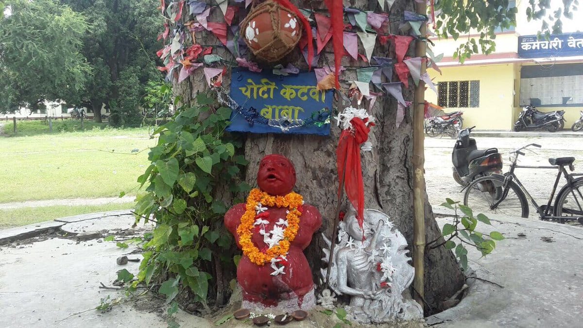 Choti Katwa Baba idol in Varanasi, which is now being worshiped