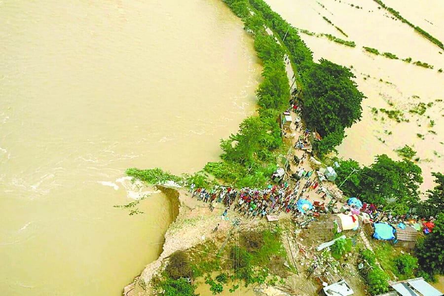 Flood becomes disastrous in Uttar Pradesh.