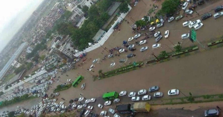 heavy rain fall on 21 august in chandigarh, panchkula, mohali