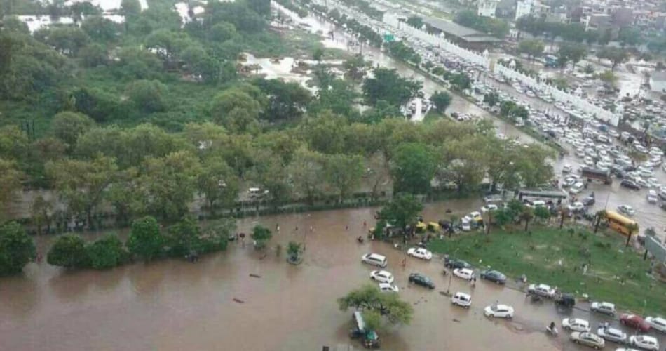 heavy rain fall in chandigarh, panchkula, mohali