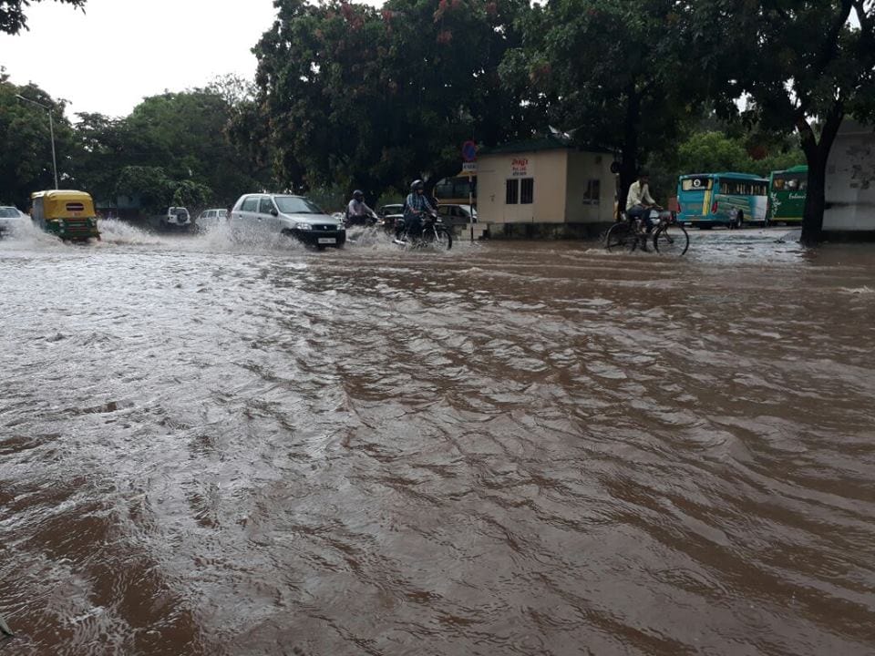 heavy rain fall in chandigarh, city news
