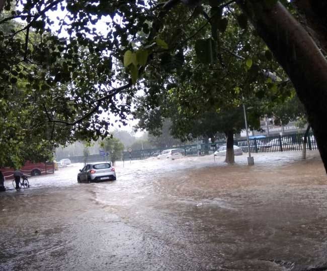 heavy rain fall in chandigarh, panchkula, mohali