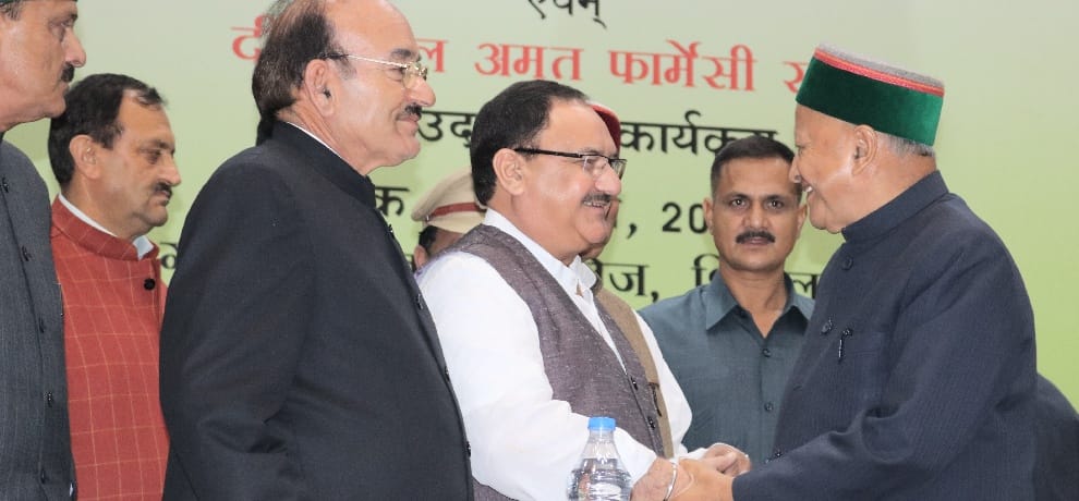Himachal jp nadda kaul singh thakur appreciate each other
