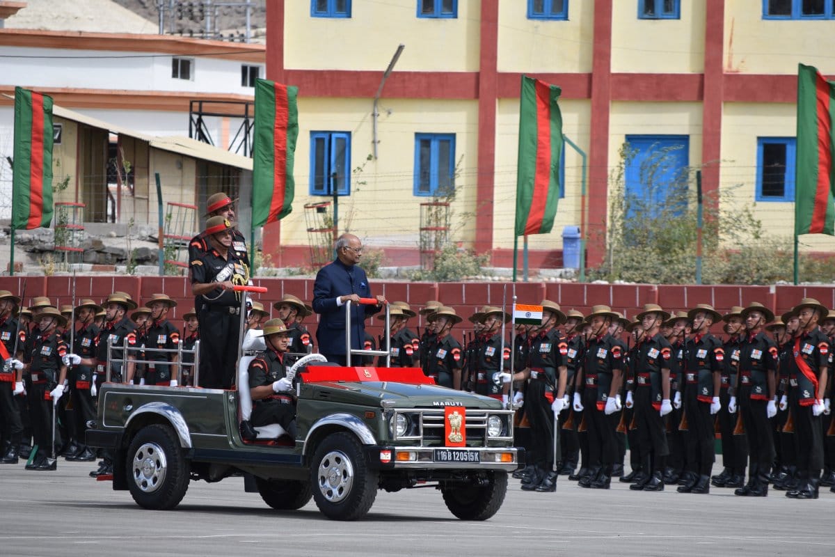 Pics: president ramnath kovind first time visit in leh presented Presidents Colours to Ladakh Scouts