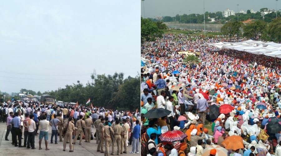 uttar pradesh shikshamitra protest in lucknow