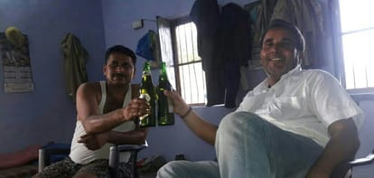 two police man were suspended for heavy drunken in rajasthan