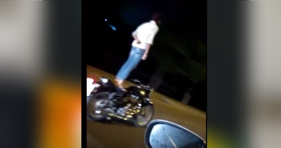 boy doing horrible stunts on bullet bike on chandigarh roads, video viral