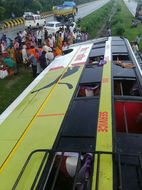 a bus accident in barabanki.
