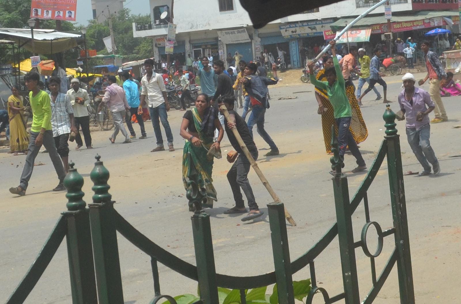 See photos: Police lathicharge on villagers  in Azamgarh, beating women with vandalism