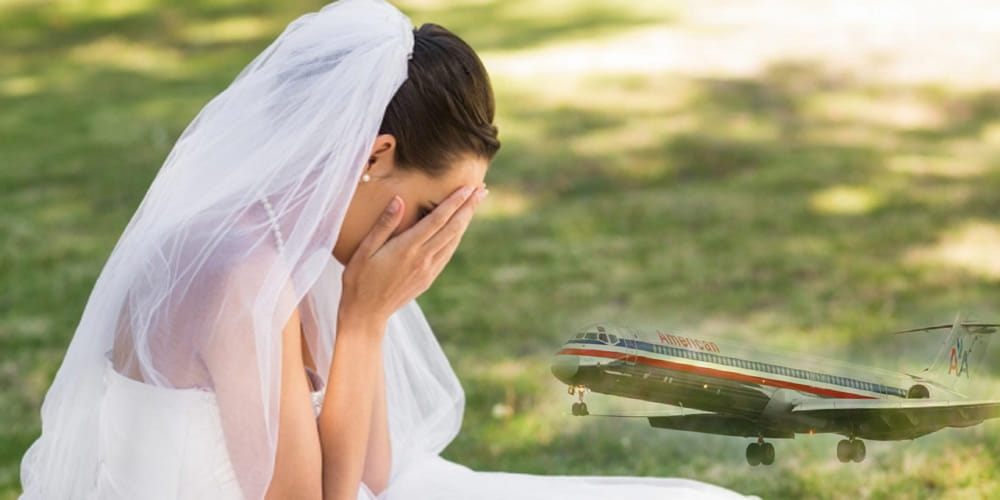 bride claim on american airlines to compensate for wedding dress