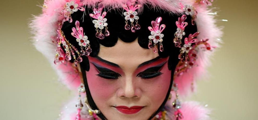 chinese cantonese opers, a traditional theatre found in hong kong and chinas guangdong region  