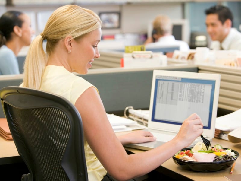 how to lose weight by eating healthy food during office hour