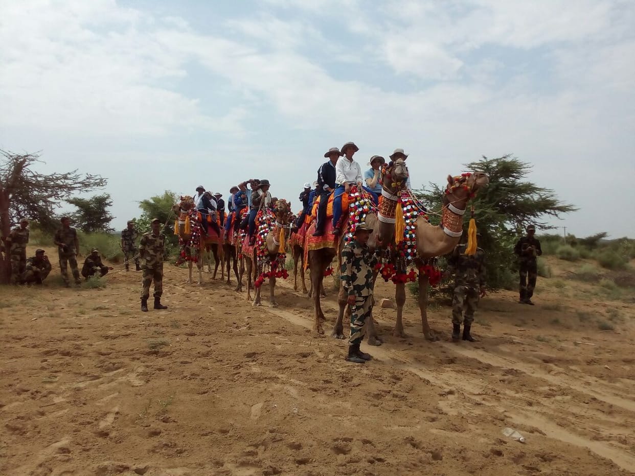 Camel safari with message of save daughter