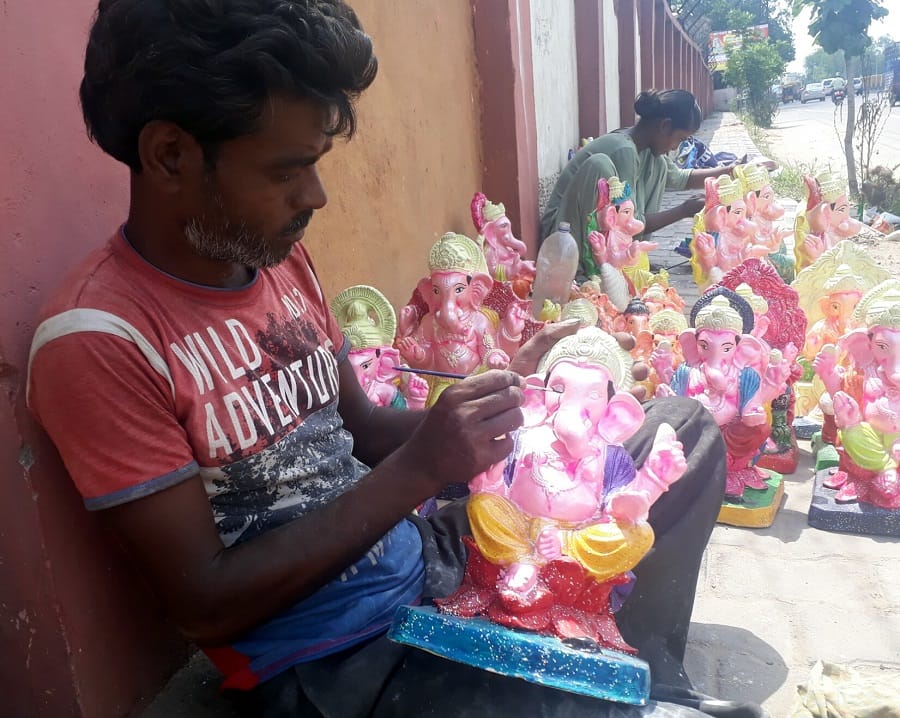 ganesh chaturthi preparation in jaipur